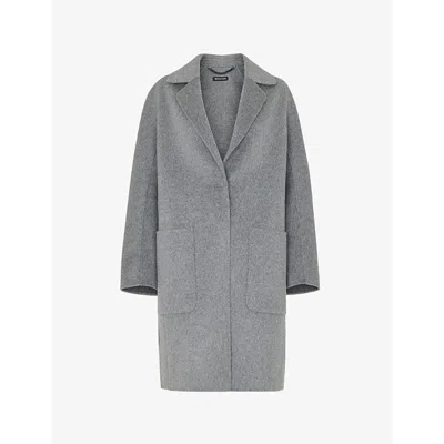 Whistles Cassie Double Face Pocket Coat In Grey