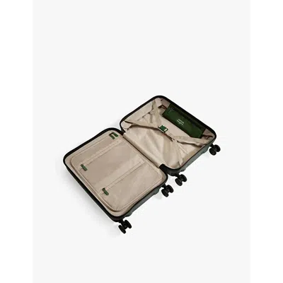 Antler Green Icon Stripe Front-pocket Polycarbonate Cabin Suitcase  56cm In Green