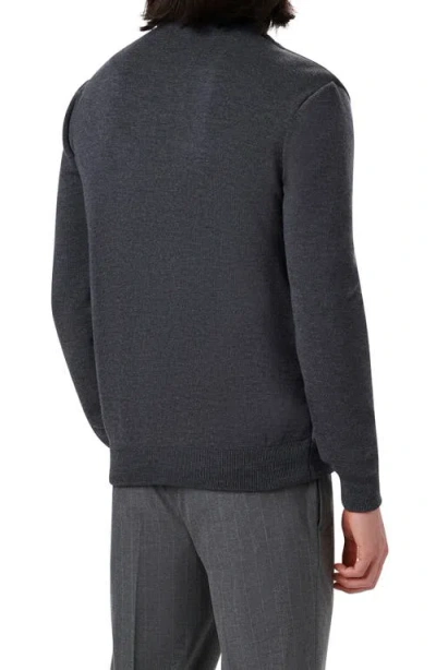 Bugatchi Men's Honeycomb Suede Full-zip Sweater Jacket In Asphalt