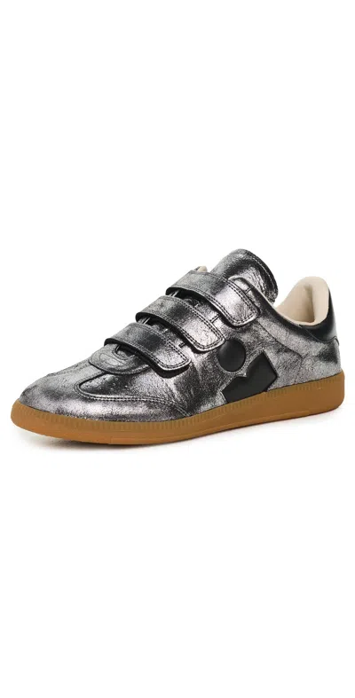 Shop Isabel Marant Beth Sneakers Silver