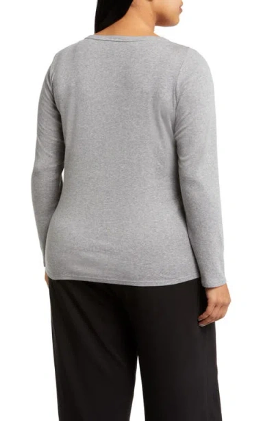 Eileen Fisher Organic Cotton Blend Top In Moon