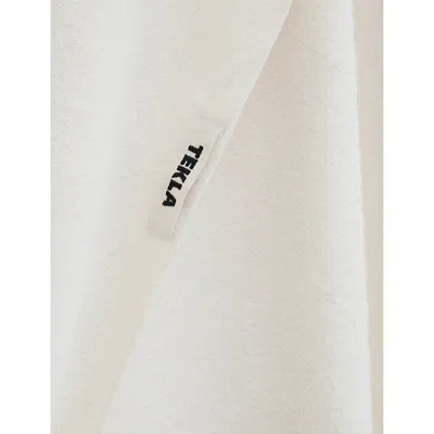 Tekla Ivory Bordered Organic-cotton Hand Towel 50cm X 80cm In Ivory