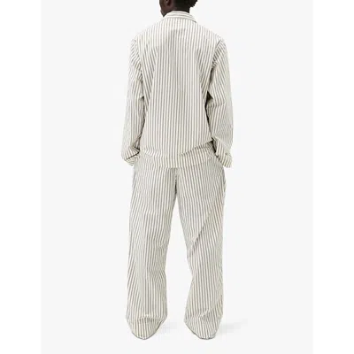 Tekla Stripe-pattern Pajama Trousers In Hopper Stripes