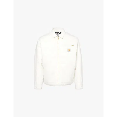 Shop Carhartt Ip Mens Wax / Wax Detroit Padded Regular-fit Cotton Jacket