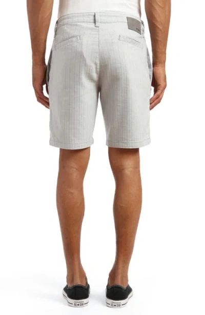 Mavi Jeans Noah Stripe Stretch Twill Flat Front Shorts In Blue Stripe Linen