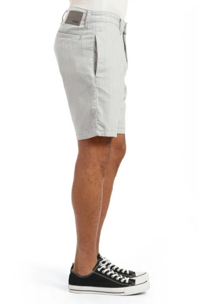 Mavi Jeans Noah Stripe Stretch Twill Flat Front Shorts In Blue Stripe Linen