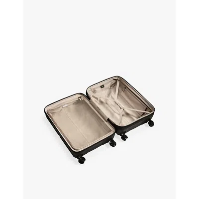 Antler Black Single Stripe Four-wheel Medium Suitcase 68cm In Black