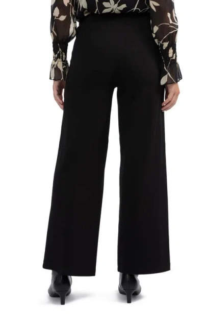 Ellen Tracy Sailor Wide Leg Pull-on Pants In Black