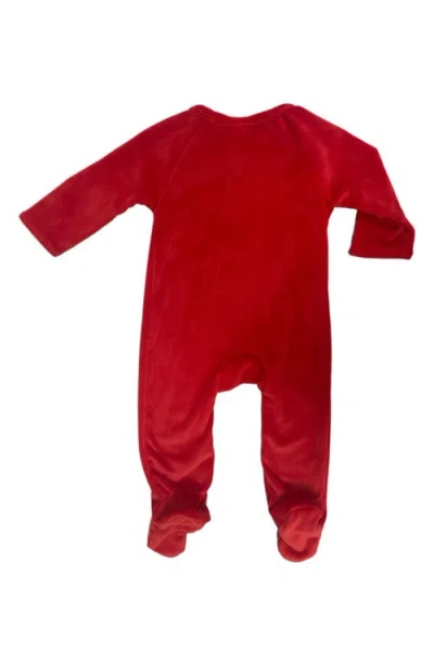 Toby Stretchy Velvet 3-piece Loungewear Set In Crimson