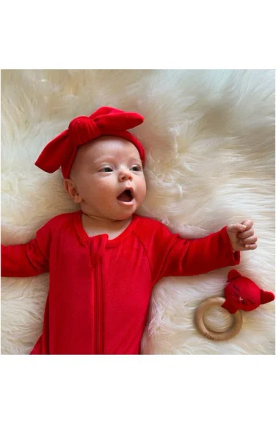 Toby Stretchy Velvet 3-piece Loungewear Set In Crimson
