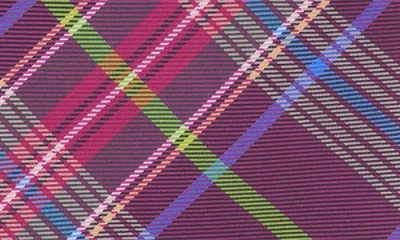 Baker By Ted Baker Ted Plaid Silk Blend Tie In Magenta