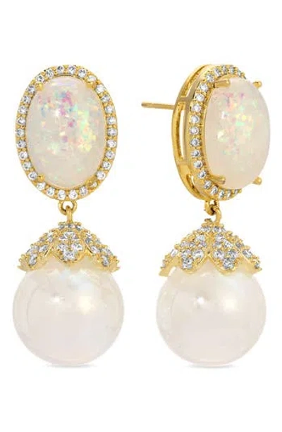 Eye Candy Los Angeles Dayton Drop Earrings In Gold