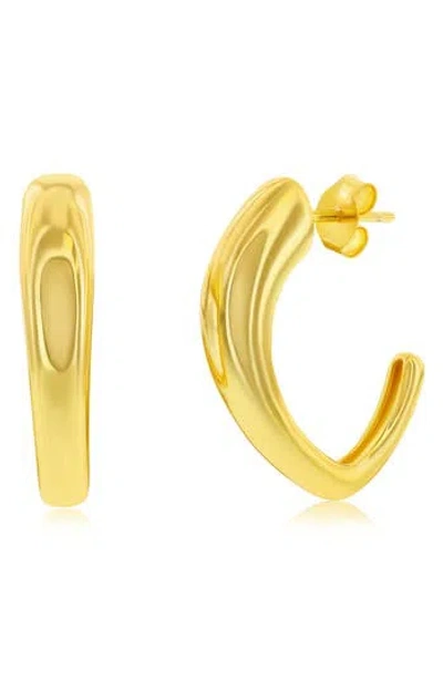 Simona Abstract Hoop Earrings In Gold