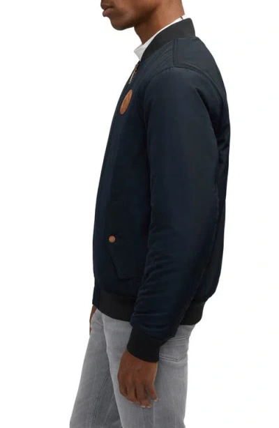 Scotch & Soda Evlon Reversible Faux Shearling Bomber Jacket In Black