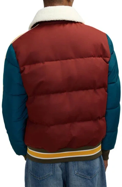 Scotch & Soda Men's Quilted Aviator Jacket With Removable Fleece Collar In Negroni