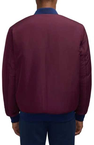 Scotch & Soda Men's Reversible Bomber Jacket In Dark Grape