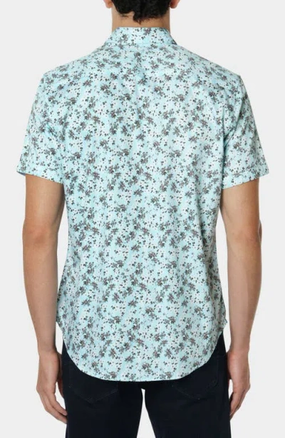 Robert Graham Friedman Floral Print Short Sleeve Button-up Shirt In Blue Multi
