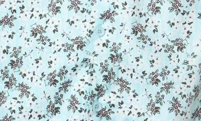 Robert Graham Friedman Floral Print Short Sleeve Button-up Shirt In Blue Multi