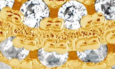 Sterling Forever Hunter Cz Interlocking Circle Drop Earrings In Gold