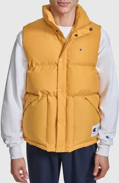 Champion Water Resistant Puffer Vest In Sunflower