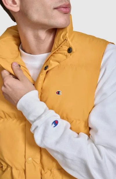 Champion Water Resistant Puffer Vest In Sunflower