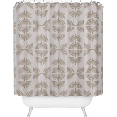 Deny Designs Orio Neutral Print Shower Curtain In Cream