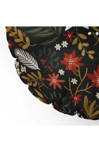 Deny Designs Dark Holidays Nature Floor Pillow In Black
