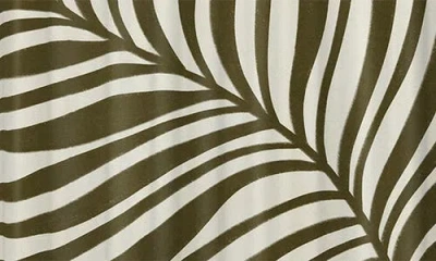 Deny Designs Leaf Print Shower Curtain In Beige