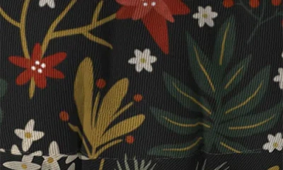 Deny Designs Dark Holidays Nature Floor Pillow In Black