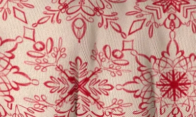 Deny Designs Snowflake Print Floor Pillow In Red