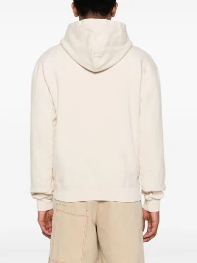 Jacquemus Light Beige Hooded Sweatshirt With Minimalist Design In Beige