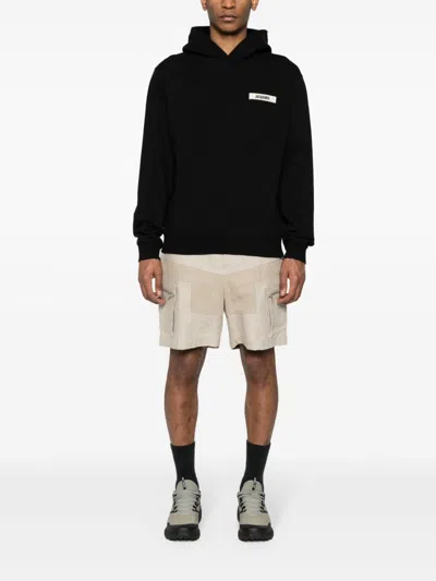 Shop Jacquemus Le Hoodie Gros Grain In Black