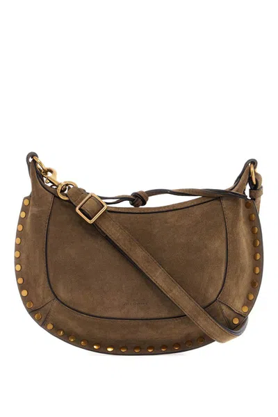 Shop Isabel Marant 'oskan Moon Shoulder Bag In Brown