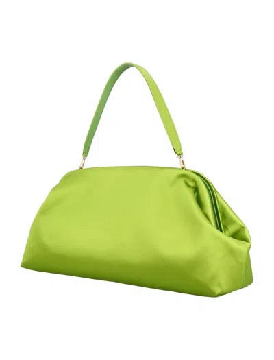 PHILOSOPHY DI LORENZO SERAFINI MAXI SATIN CLUTCH WITH REMOVABLE STRAP 