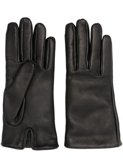 Saint Laurent Luxury Leather Gloves For Women In Black
