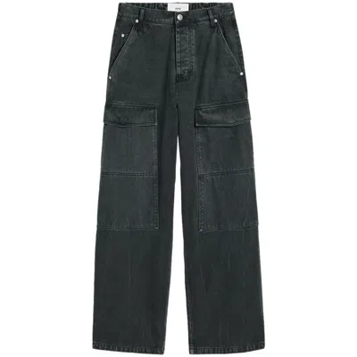 Shop Ami Alexandre Mattiussi Ami Paris Jeans In Black