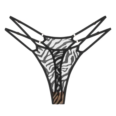 Perilla Women's Kylie Straps Thong Black In Black