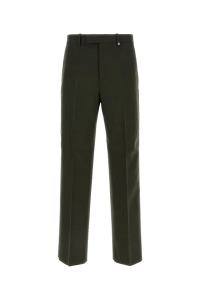 Burberry Wool Trousers With Back Pockets And Belt Loops In Glen