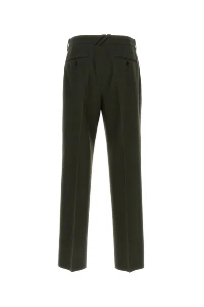 Burberry Wool Trousers With Back Pockets And Belt Loops In Glen
