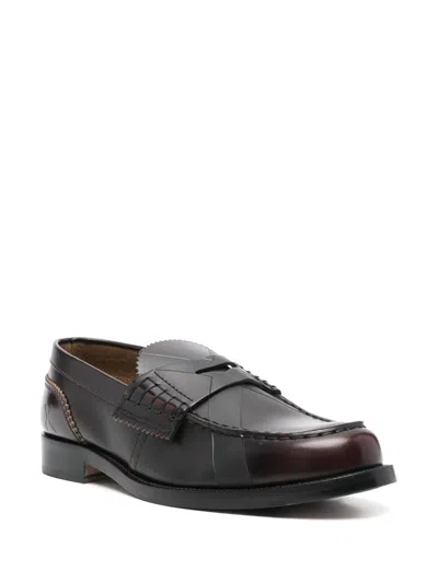 College Leather Loafers In Ant. Cordoban X Black