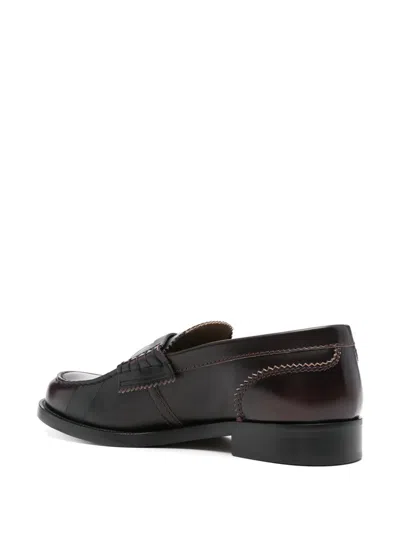 College Leather Loafers In Ant. Cordoban X Black