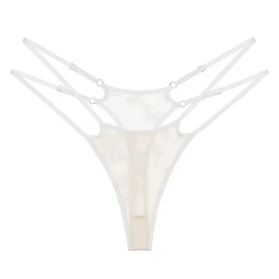 Perilla Women's Harlow Straps Thong Off-white In White