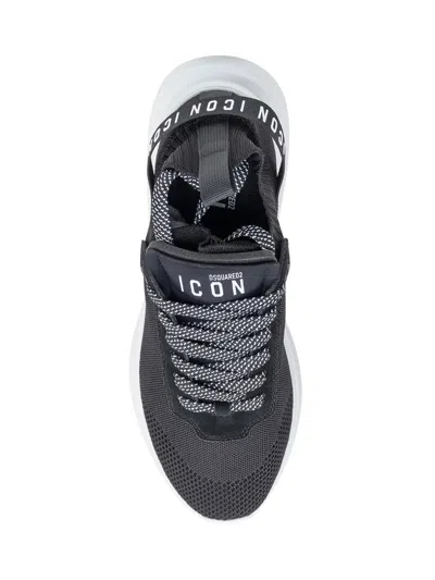 Shop Dsquared2 Neoprene Mesh Sneaker In Black