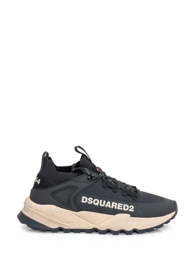 Shop Dsquared2 Sneaker Knit Tpu In Black