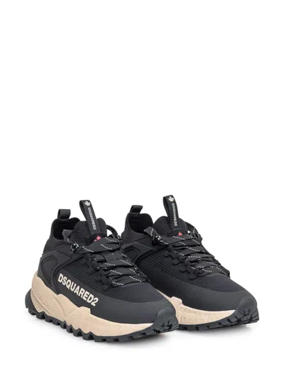 Shop Dsquared2 Sneaker Knit Tpu In Black