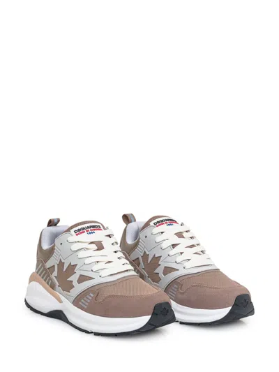 Dsquared2 Panelled Low-top Sneakers In Brown