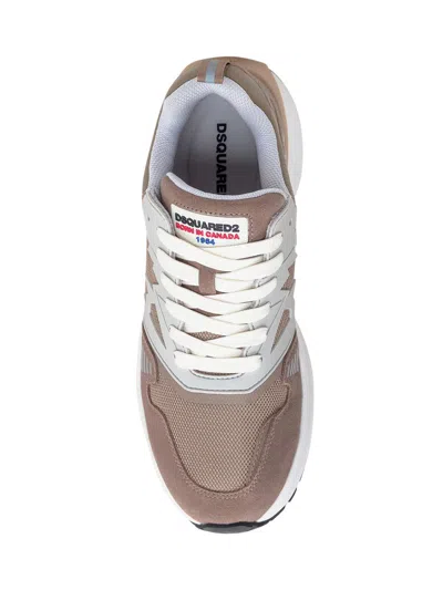 Dsquared2 Panelled Low-top Sneakers In Brown