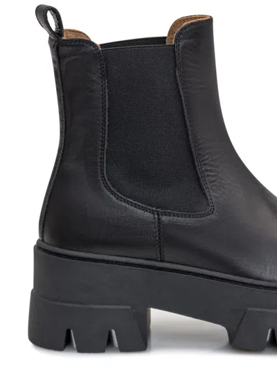 Ennequadro Leather Chelsea Boots In Black