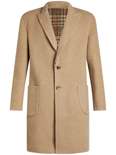 Shop Etro Coats In Beige