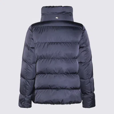 Herno Down Jacket Cape In Blue